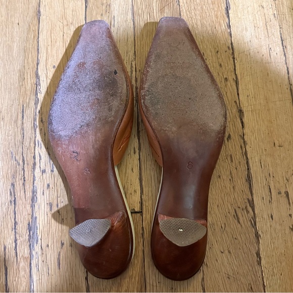 Salpy hand tooled and painted leather mules/clogs/slides - Picture 4 of 6